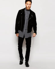 Shirt In Longline With Monochrome Check