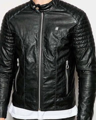 G-Star Leather Jacket Aviator Rebel Biker