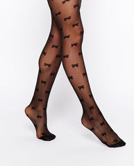 Leg Avenue Tights With All Over Vintage Bows